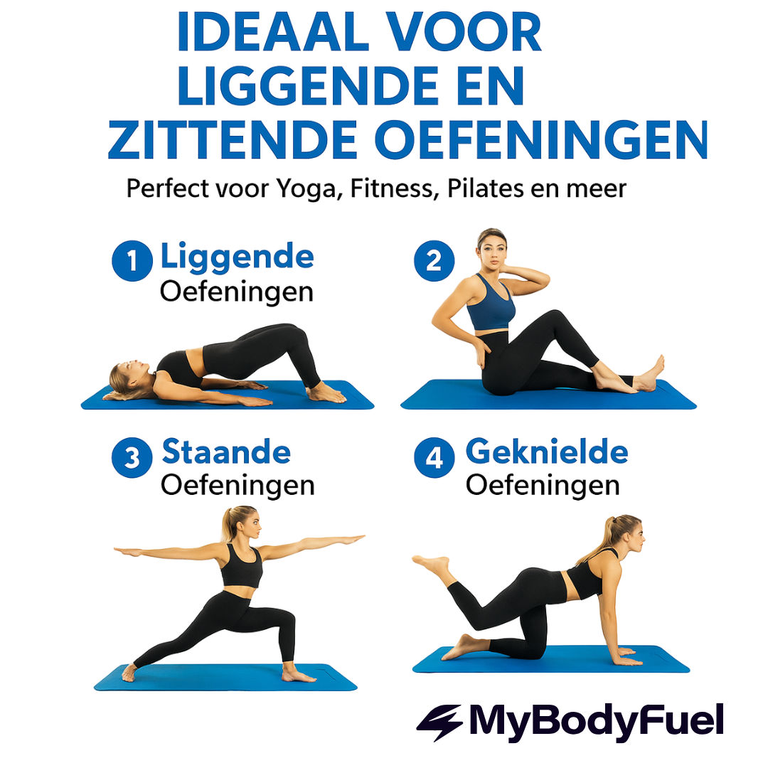 Toepassingen op yogamat: meditatie, buik‑ en balansoefeningen