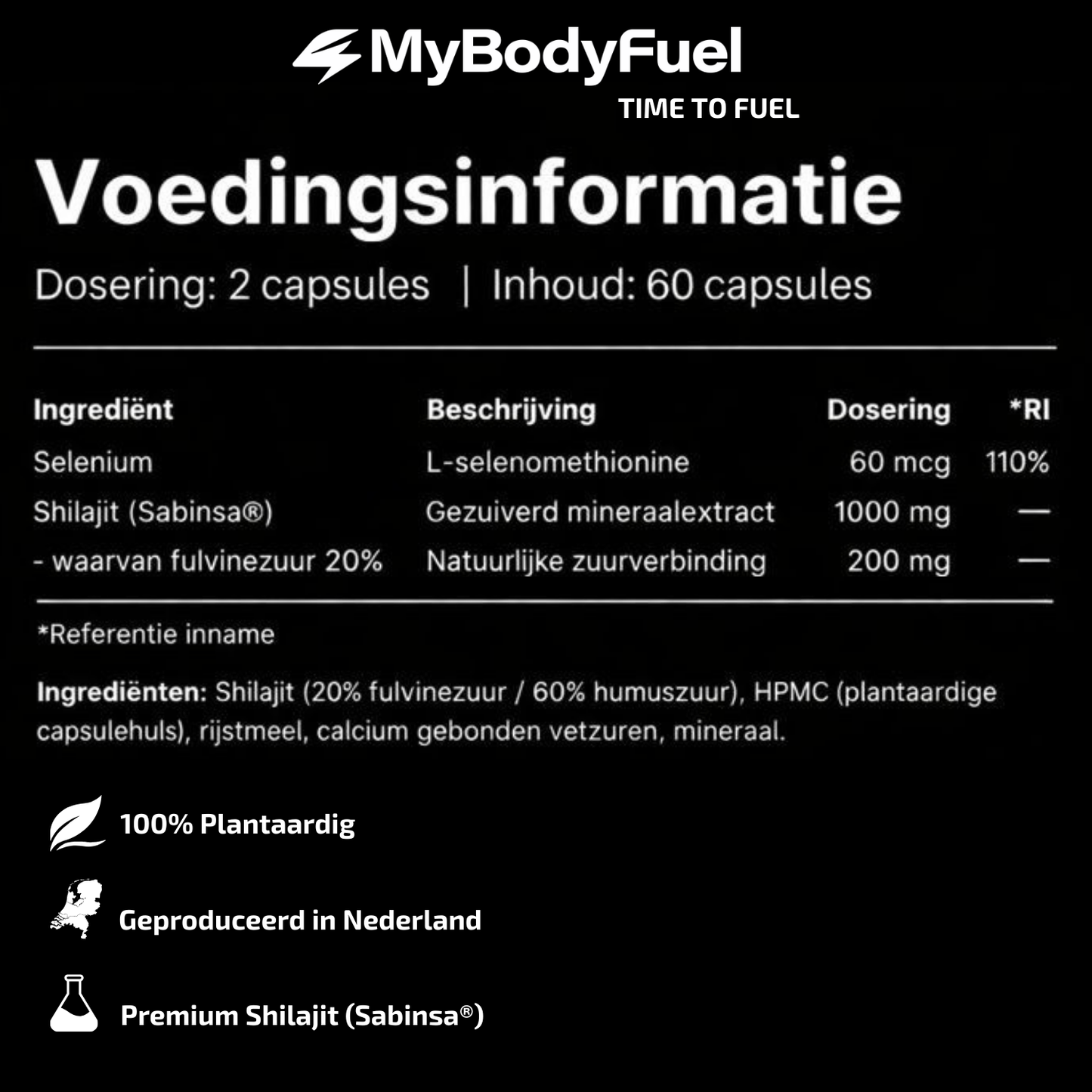 Shilajit 500 mg - 60 capsules