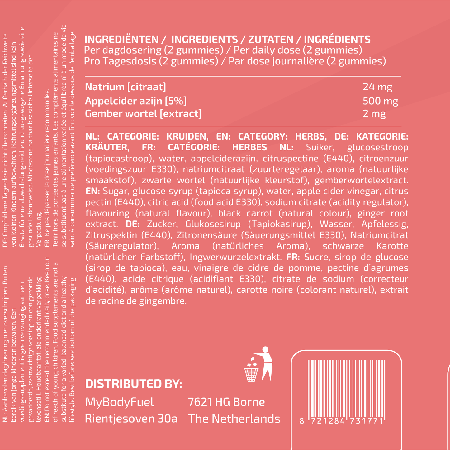 Apple Cider 500 mg - 60 gummies