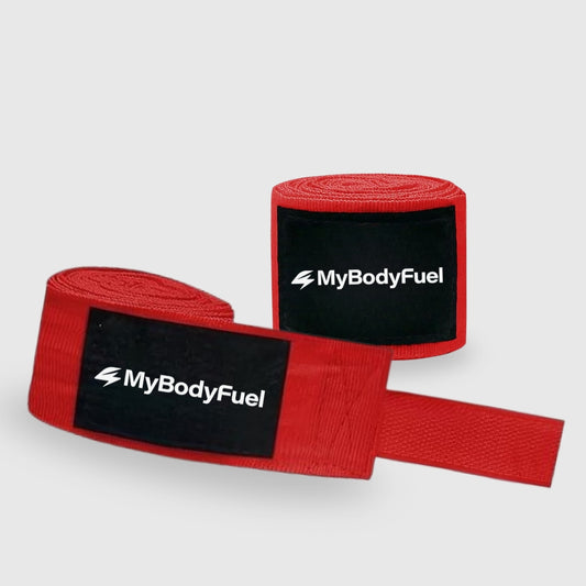 Rode MyBodyFuel bokswraps – 5 m katoen met duimlus en klittenband voor pols‑ en knokkelbescherming
