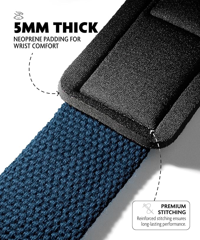 blauwe lifting strap extra dikke demping