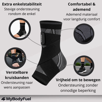Enkelbrace met compressie