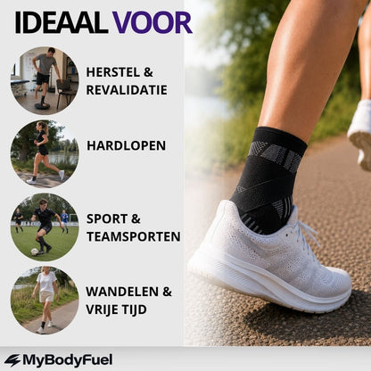 Enkelbrace met compressie
