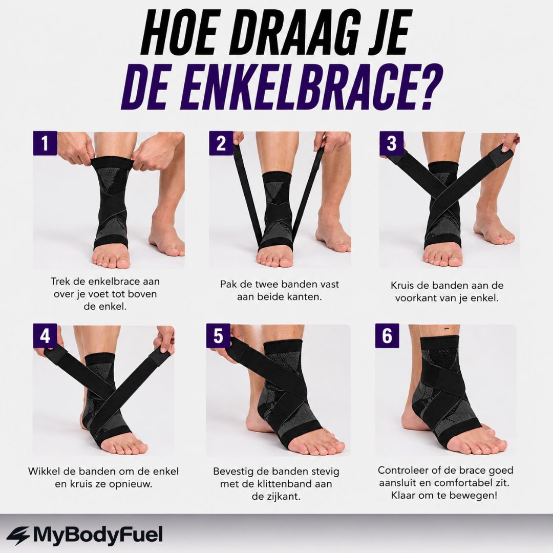 Enkelbrace met compressie
