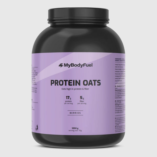 MyBodyFuel Protein Oats Bosvruchten 1050g – eiwitrijke havermout met 17 g eiwitten en 5 g vezels per portie, bosbessen smaak