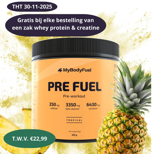Actie: Gratis Pre-Workout t.w.v. €22,99 bij aankoop van Whey Protein & Creatine (1 per klant)