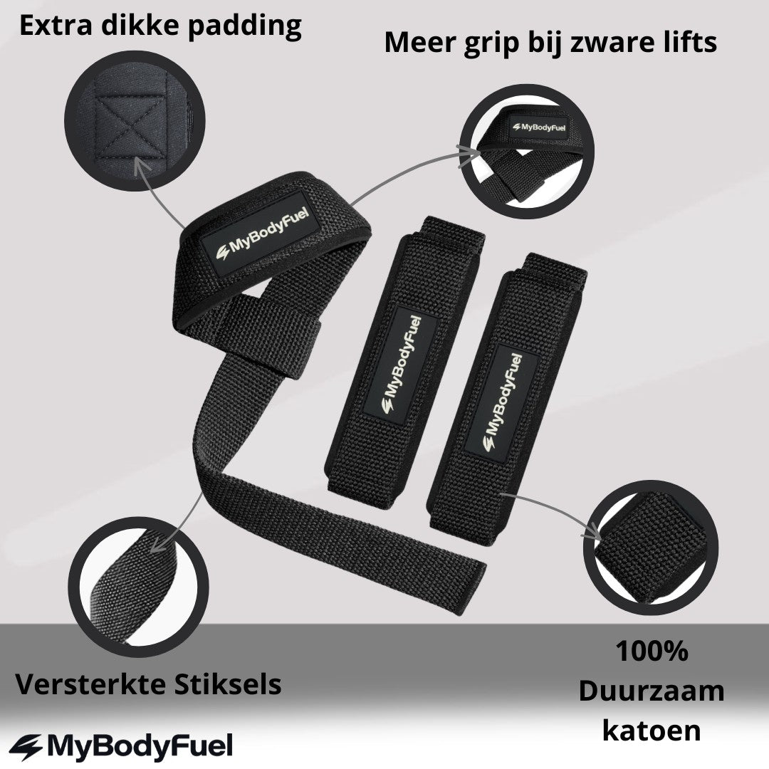 Lifting Straps - Zwart
