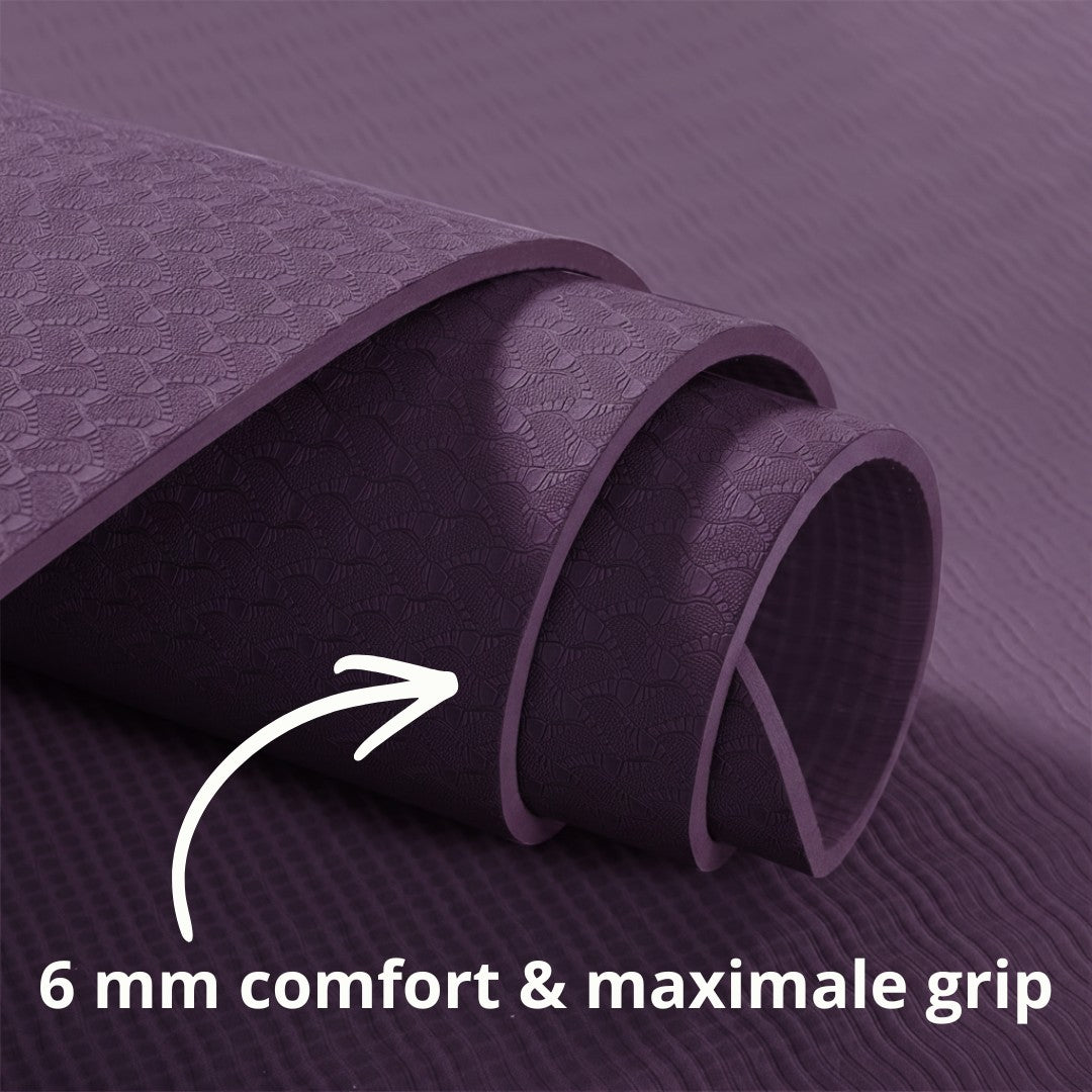 yogamat paars 6mm
